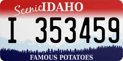 ID license plate I353459