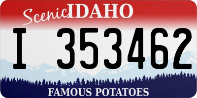 ID license plate I353462