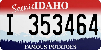 ID license plate I353464
