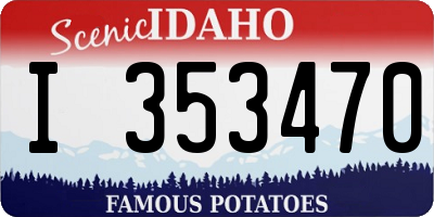 ID license plate I353470