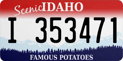 ID license plate I353471