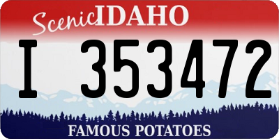 ID license plate I353472