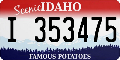 ID license plate I353475