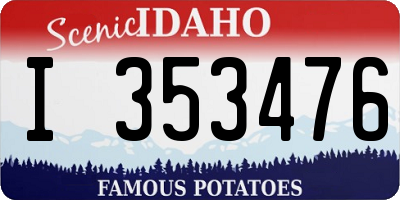 ID license plate I353476