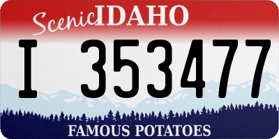 ID license plate I353477