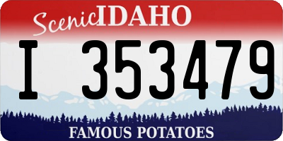 ID license plate I353479