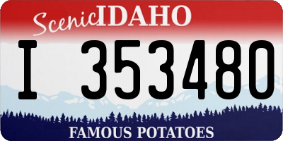 ID license plate I353480