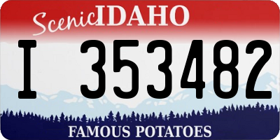 ID license plate I353482