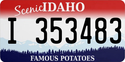 ID license plate I353483
