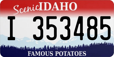 ID license plate I353485