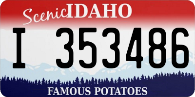 ID license plate I353486