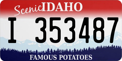 ID license plate I353487
