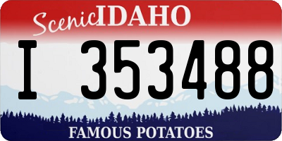 ID license plate I353488