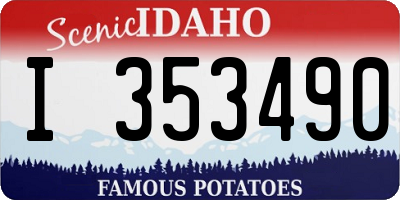 ID license plate I353490