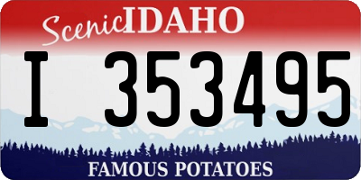 ID license plate I353495