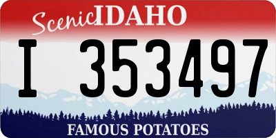 ID license plate I353497
