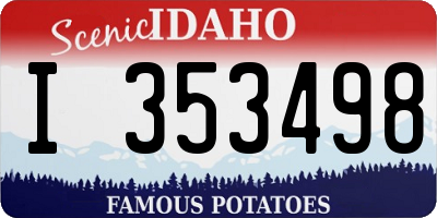 ID license plate I353498