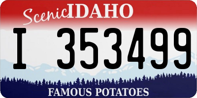 ID license plate I353499