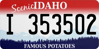 ID license plate I353502