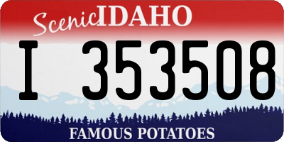 ID license plate I353508