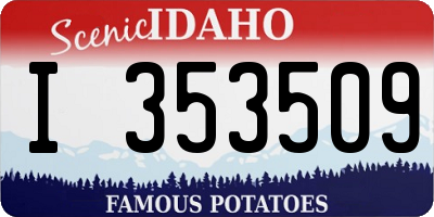 ID license plate I353509