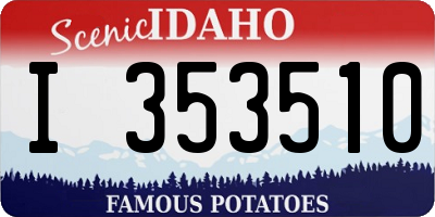 ID license plate I353510