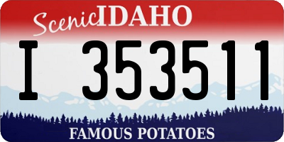 ID license plate I353511