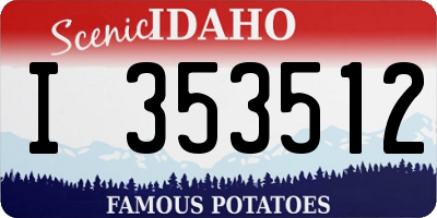 ID license plate I353512