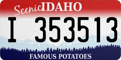 ID license plate I353513