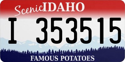 ID license plate I353515