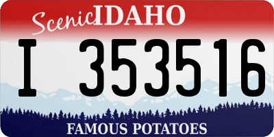 ID license plate I353516