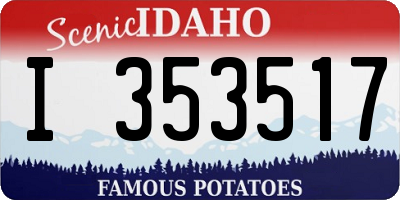 ID license plate I353517