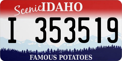 ID license plate I353519