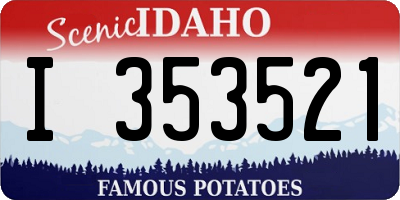 ID license plate I353521