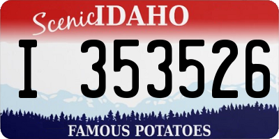 ID license plate I353526
