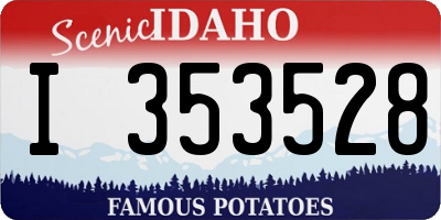 ID license plate I353528