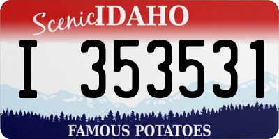 ID license plate I353531