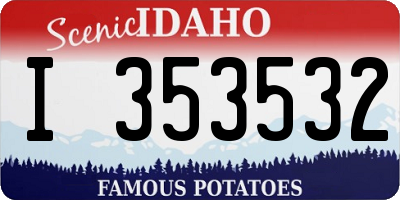 ID license plate I353532