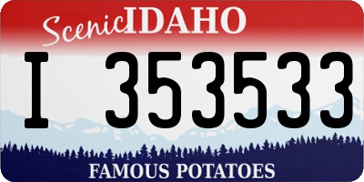 ID license plate I353533