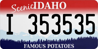 ID license plate I353535