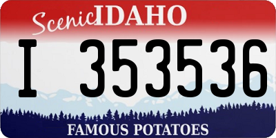 ID license plate I353536