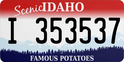 ID license plate I353537