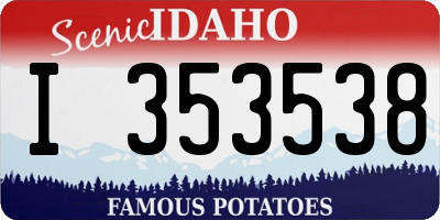 ID license plate I353538