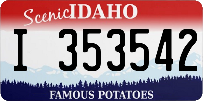 ID license plate I353542