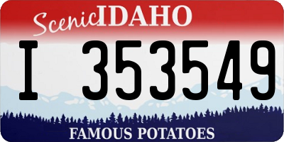 ID license plate I353549