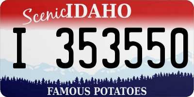 ID license plate I353550