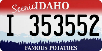 ID license plate I353552