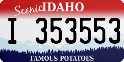 ID license plate I353553