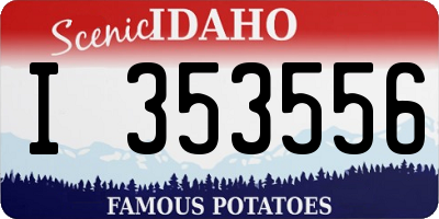 ID license plate I353556
