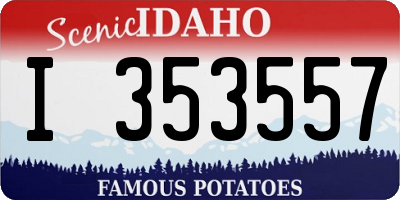 ID license plate I353557
